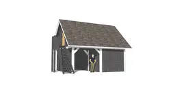 Wiata samochodowa Marta 6x5m – Garaż z poddaszem i zamkniętym pomieszczeniem - zdjęcie 6