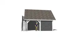Wiata samochodowa Marta 6x5m – Garaż z poddaszem i zamkniętym pomieszczeniem - zdjęcie 7
