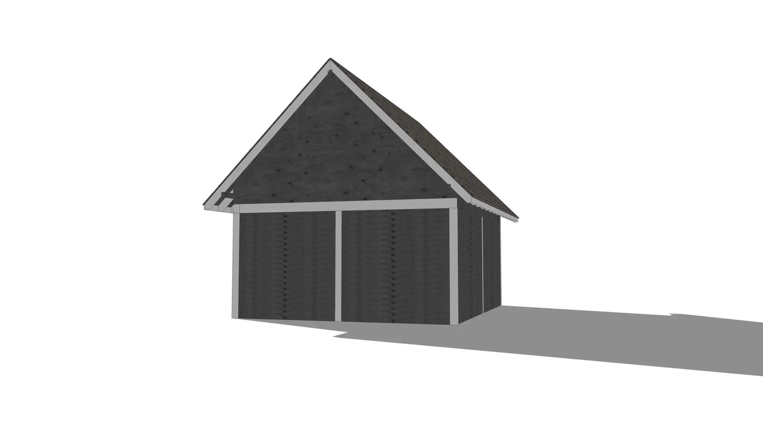 Wiata samochodowa Marta 6x5m – Garaż z poddaszem i zamkniętym pomieszczeniem