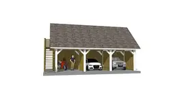 Wiata samochodowa Barbara 8,9m x 5m – Trwała konstrukcja na trzy pojazdy z przestrzenią magazynową  - zdjęcie 9