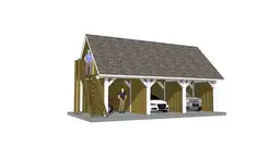 Wiata samochodowa Barbara 8,9m x 5m – Trwała konstrukcja na trzy pojazdy z przestrzenią magazynową  - zdjęcie 12