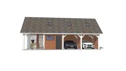 Wiata samochodowa Barbara II  11,9m x 5m – Garaż na dwa auta z przestrzenią użytkową  - zdjęcie 7