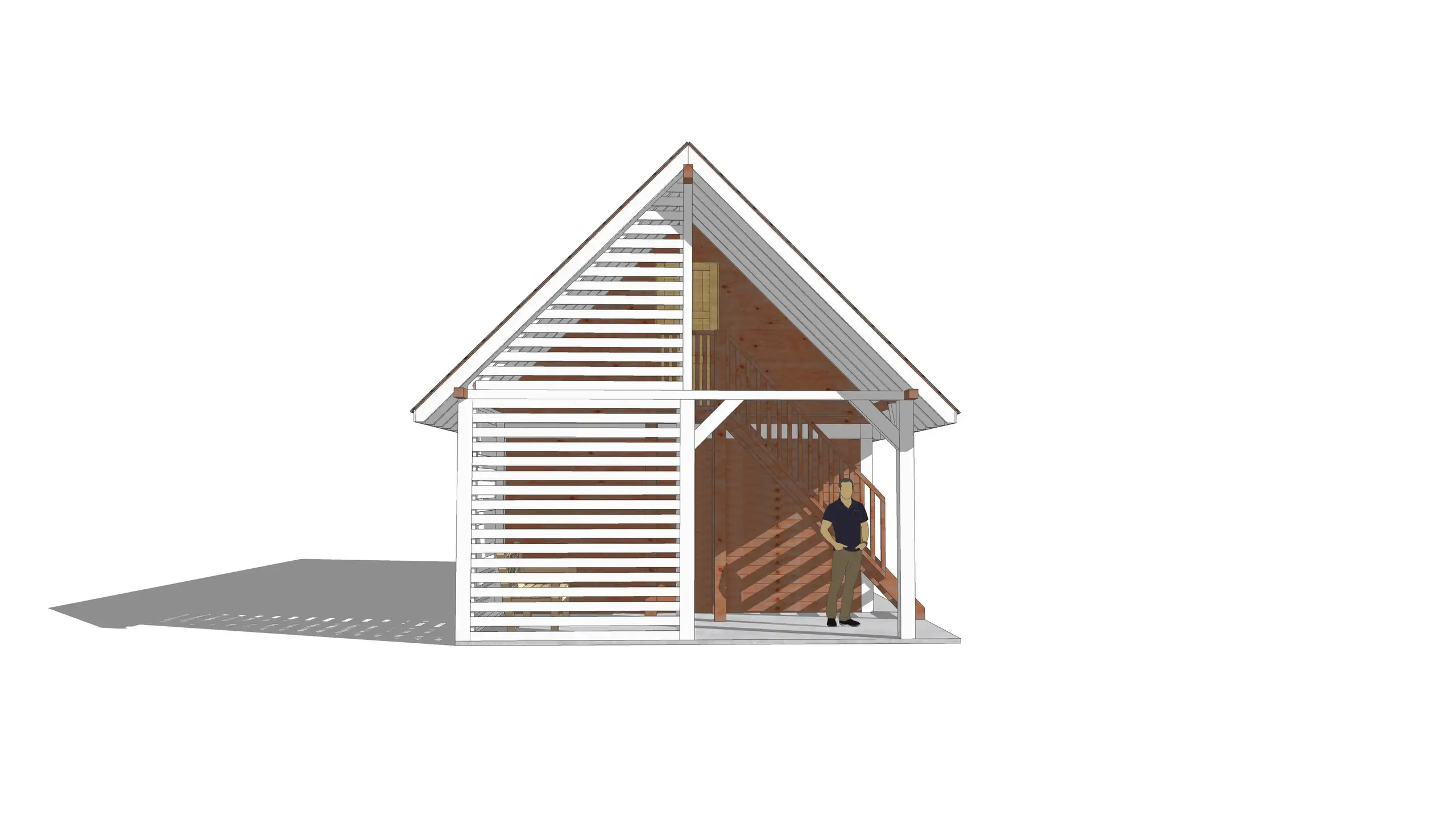 Wiata samochodowa Barbara II  11,9m x 5m – Garaż na dwa auta z przestrzenią użytkową 