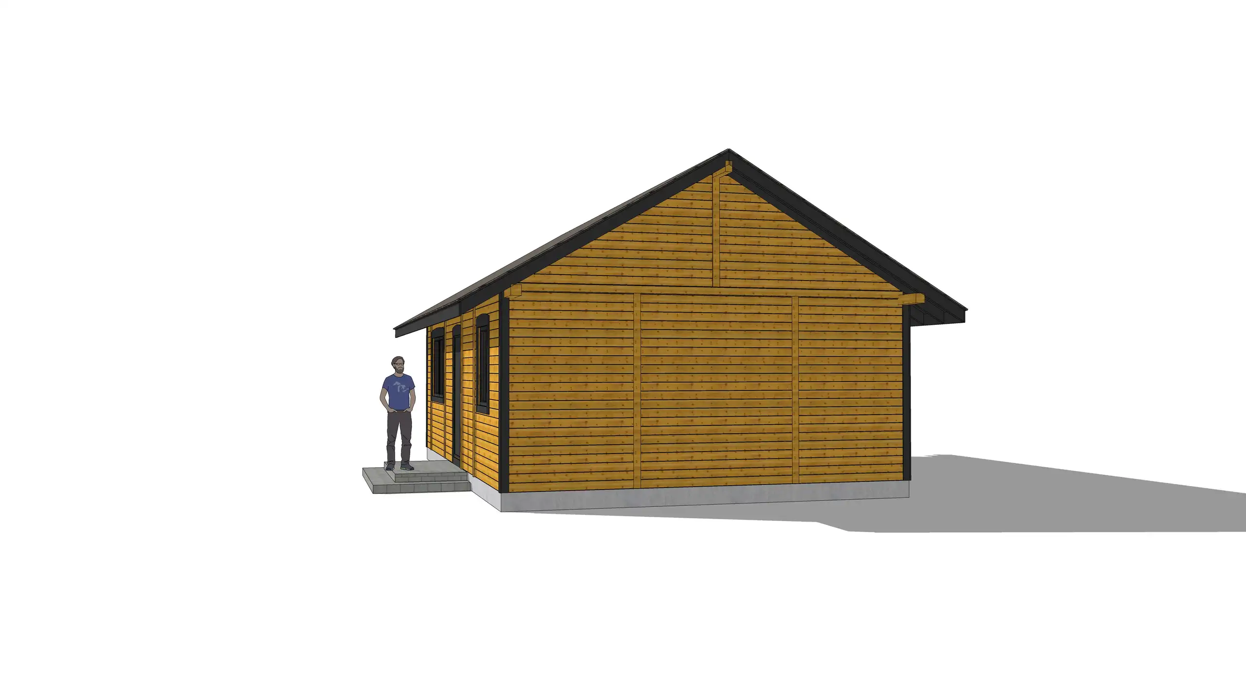 Drewniany domek rekreacyjny całoroczny CRK5 - 54 m²