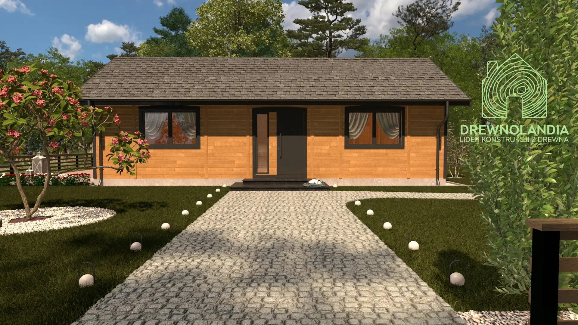 Drewniany domek rekreacyjny całoroczny CRK1 - 70 m²