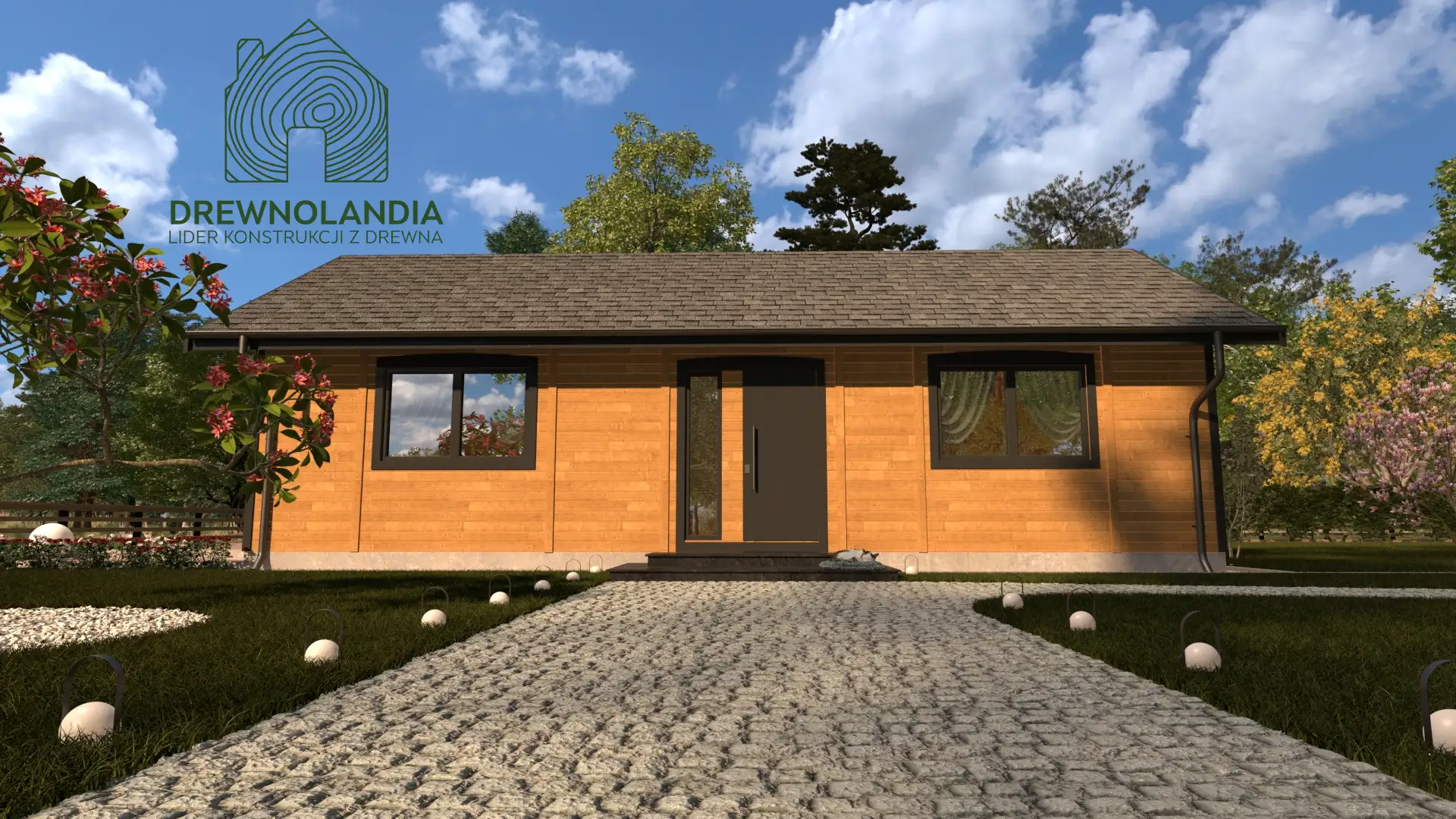 Drewniany domek rekreacyjny całoroczny CRK1 - 70 m²