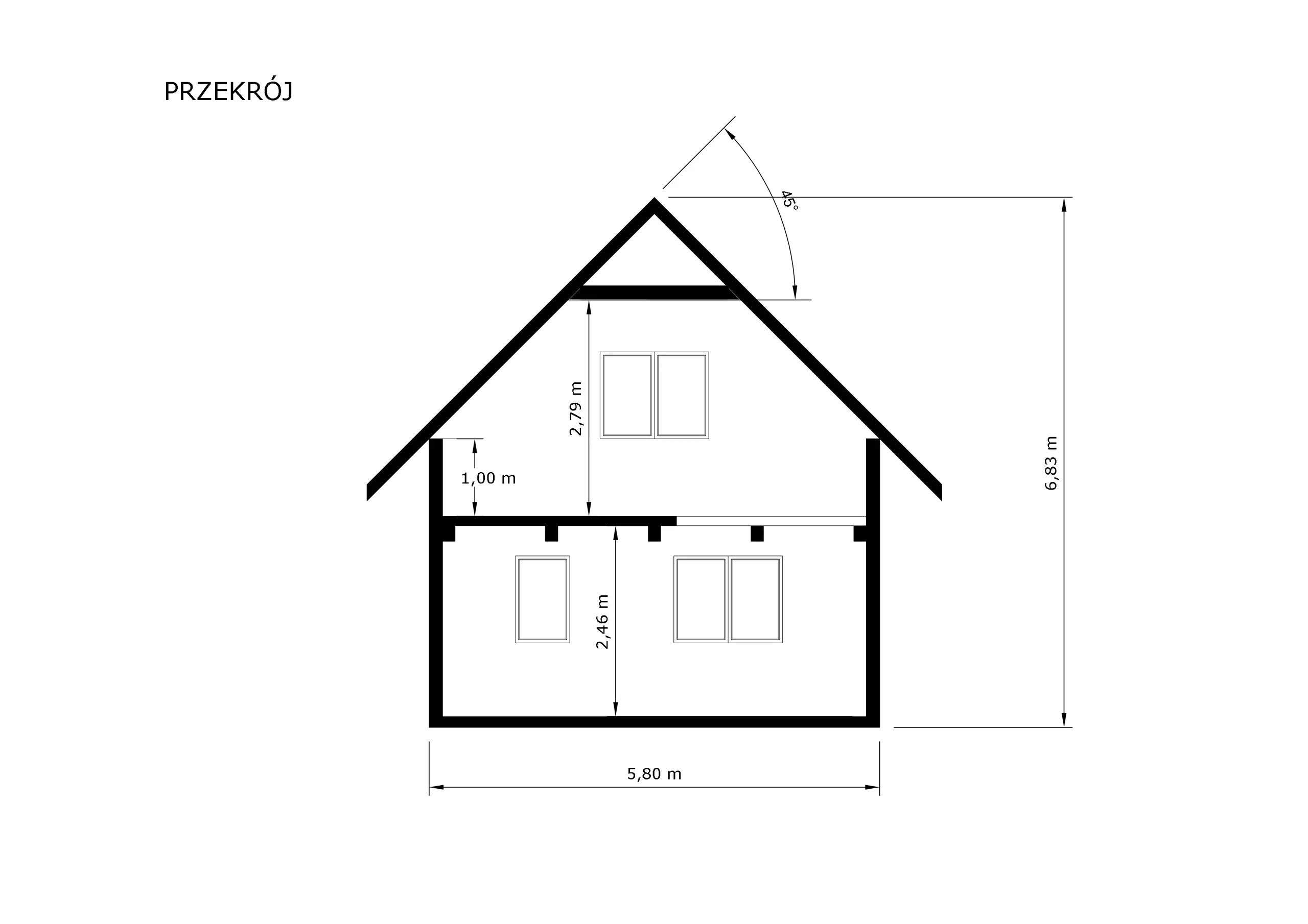 Domek rekreacyjny całoroczny CRA13 - 35m2