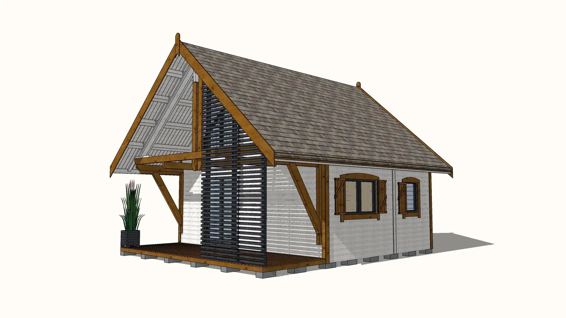 Domek mieszkalny całoroczny CRA10 PLUS - WT 2021 – 35 m²