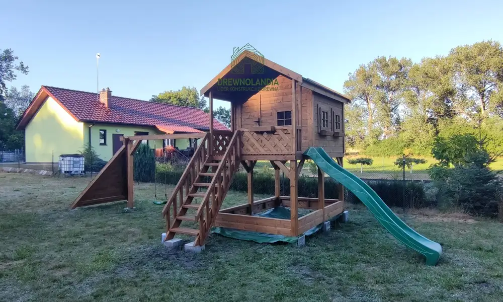 Domek ogrodowy Dla Dzieci Lolek - 2,8x2m z huśtawką 