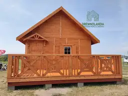 Domek z drewna Maciek II 5x5 + tars 5x3m   - zdjęcie 18