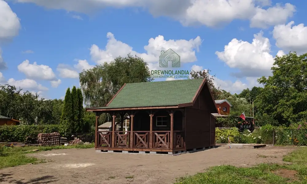 Domek Ogrodowy Mieszko I 4x5m + taras boczny 1,5x5m