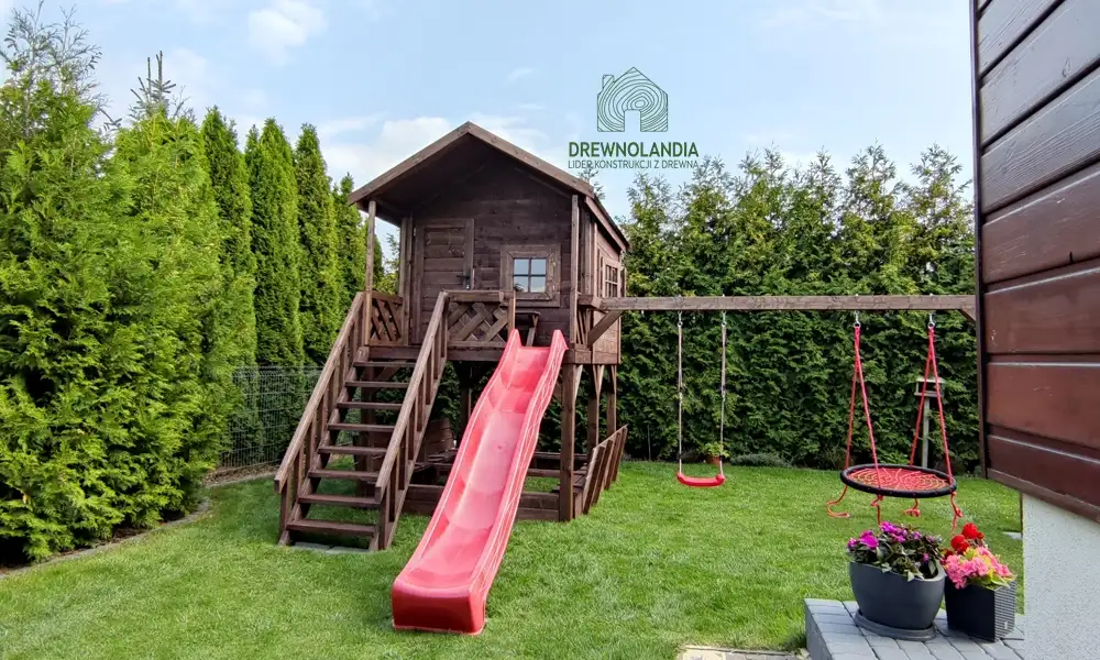Domek ogrodowy Dla Dzieci Lolek - 2,8x2m z huśtawką 