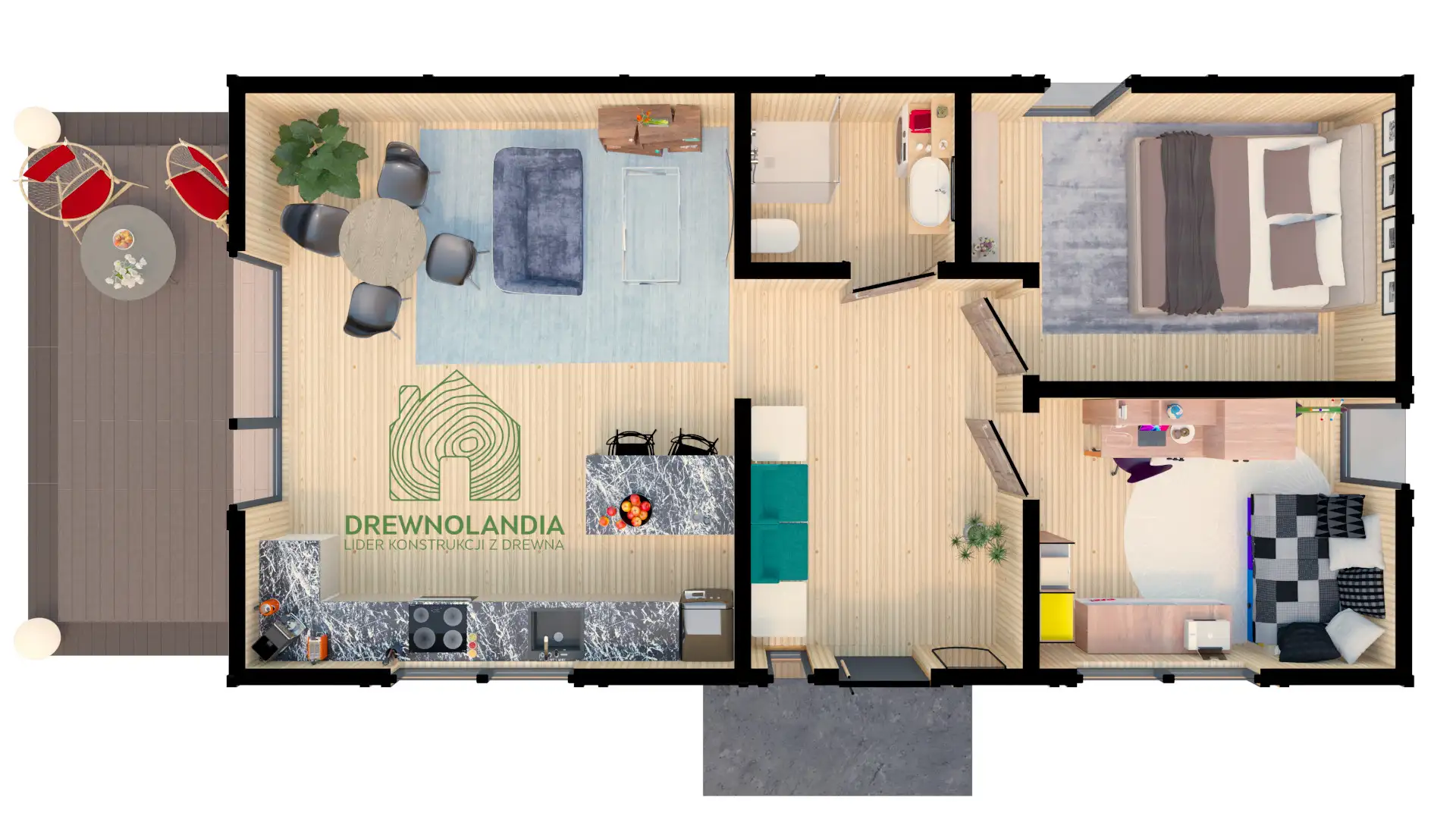 Dom mieszkalny całoroczny CRK1 PLUS - WT 2021 – 70 m²