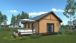 Dom rekreacyjny całoroczny DREWNOLANDIA 1 CRK – 70 m²  - zdjęcie 3