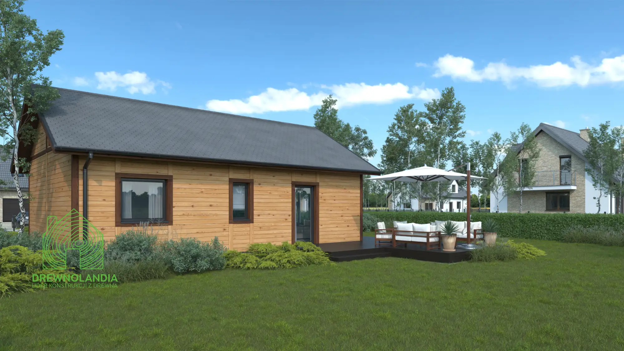 Dom rekreacyjny całoroczny DREWNOLANDIA 1 CRK – 70 m² 