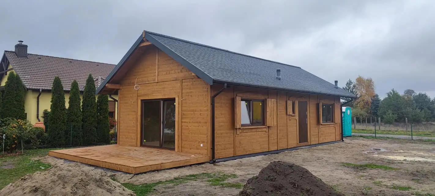 Drewniany dom rekreacyjny Kazimierz - 6m x 10,5m - 63 m² 