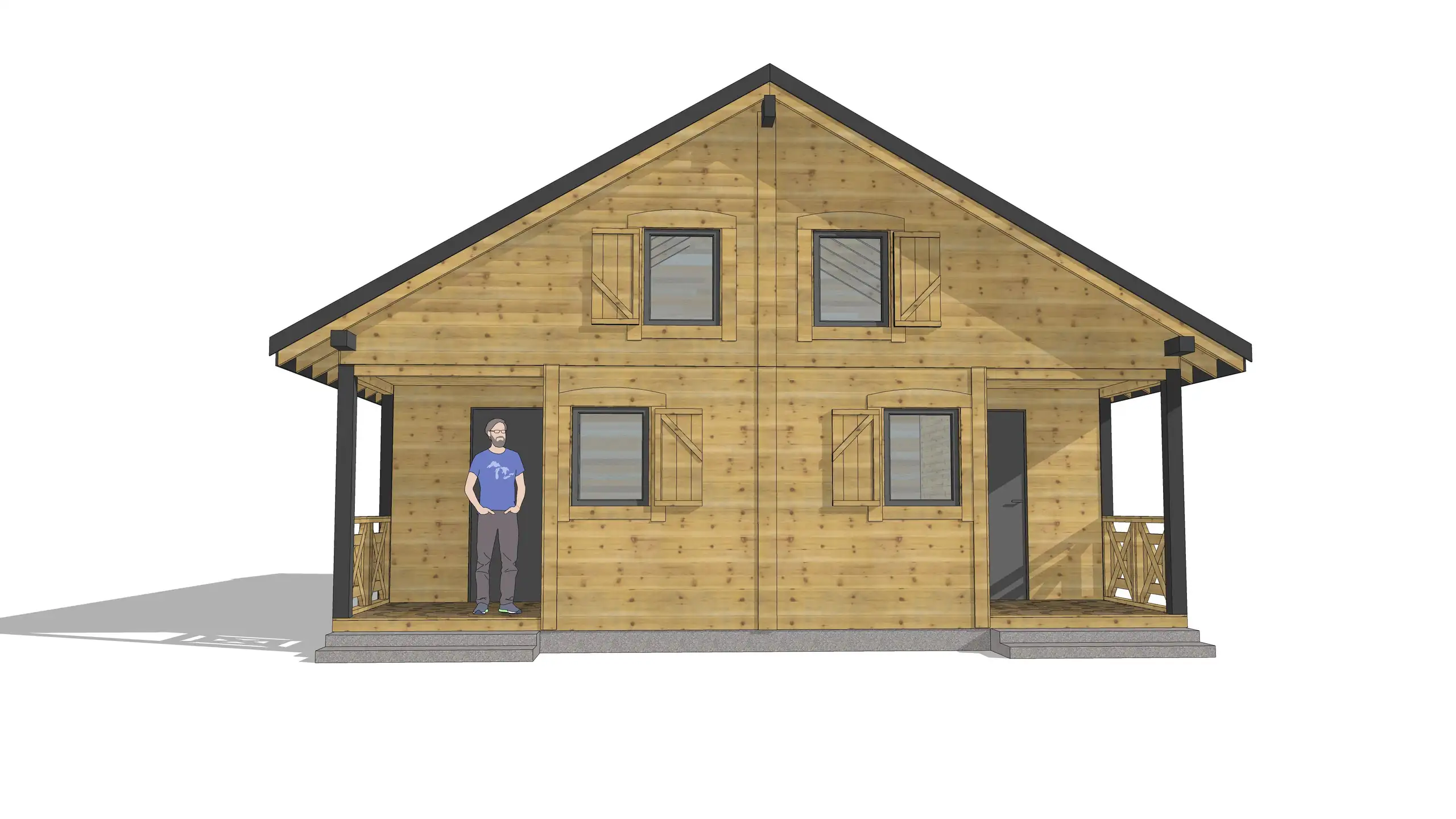 Domki na wynajem W1X4 – 80 m2 – 4 domki w 1