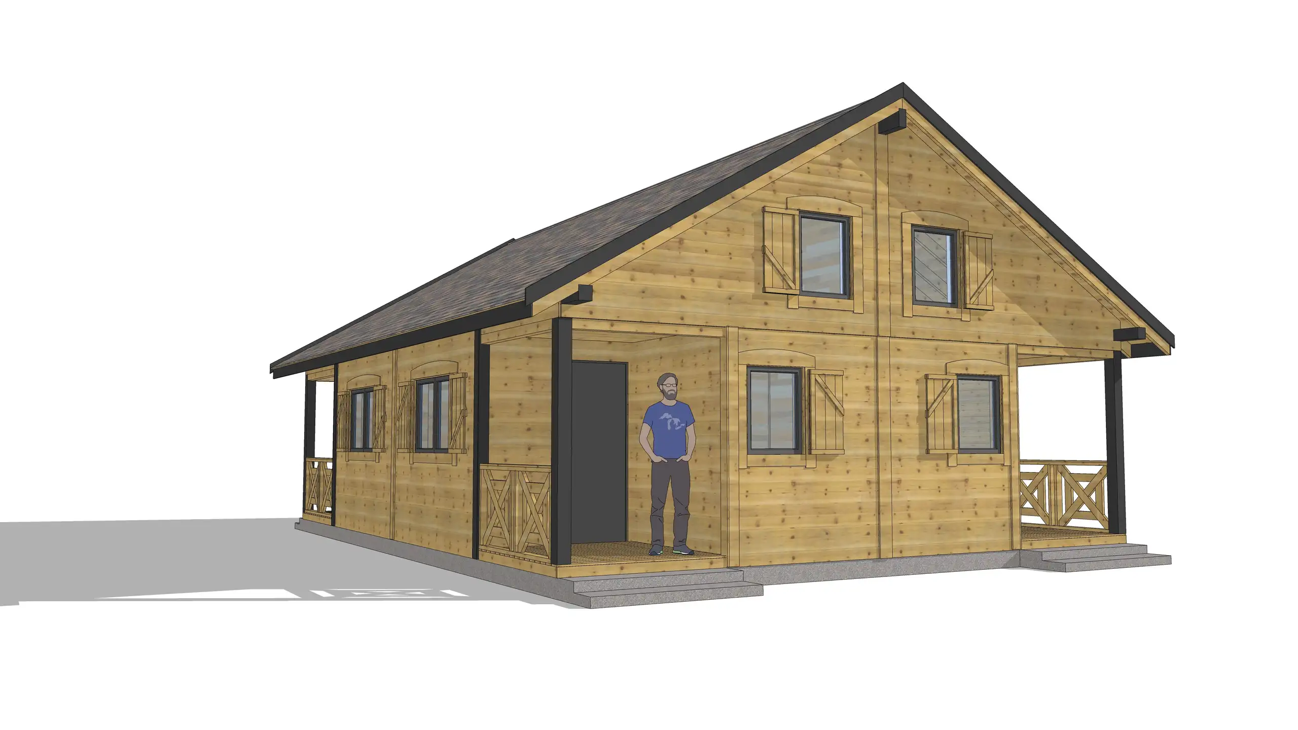 Domki na wynajem W1X4 – 80 m2 – 4 domki w 1