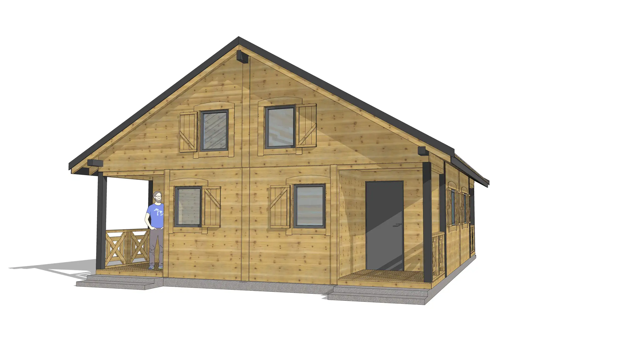 Domki na wynajem W1X4 – 80 m2 – 4 domki w 1