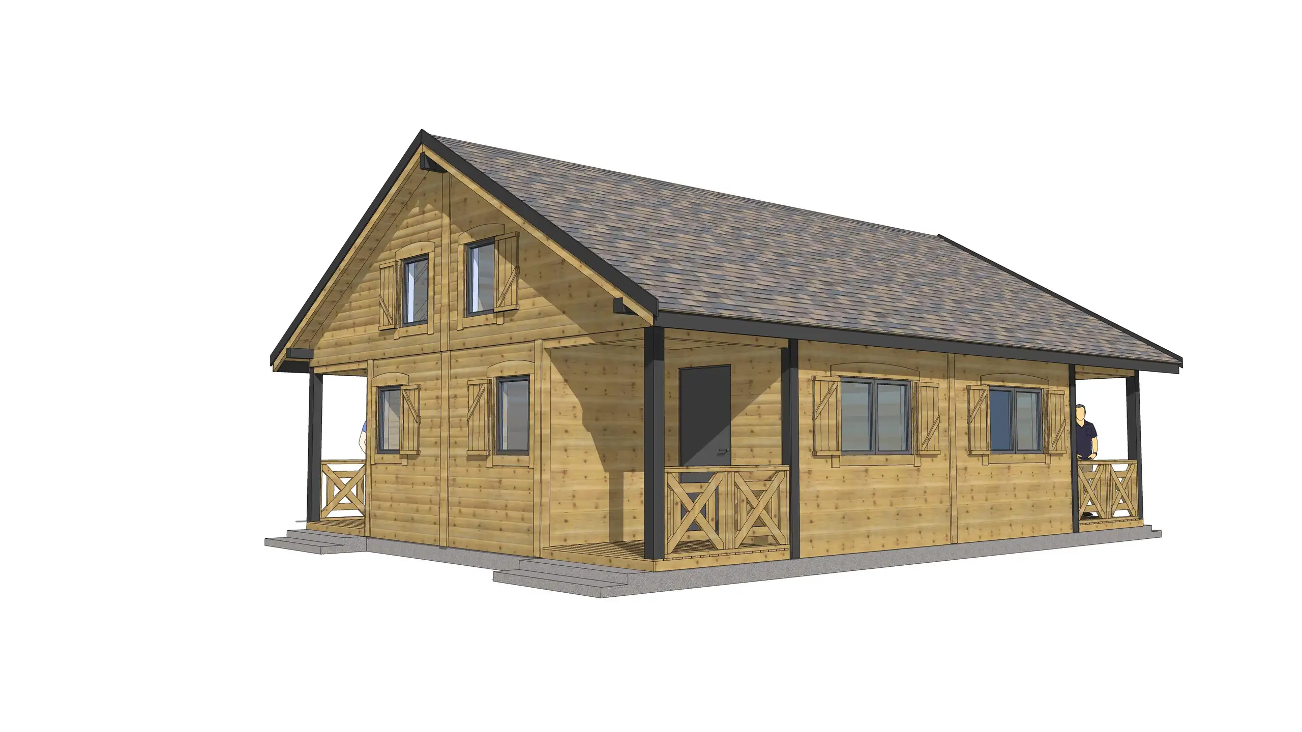 Domki na wynajem W1X4 – 80 m2 – 4 domki w 1