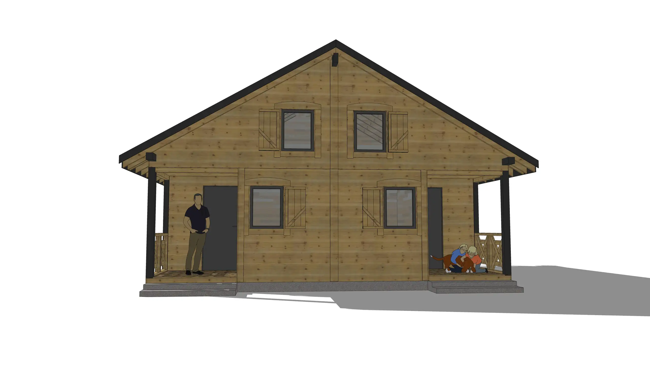 Domki na wynajem W1X4 – 80 m2 – 4 domki w 1