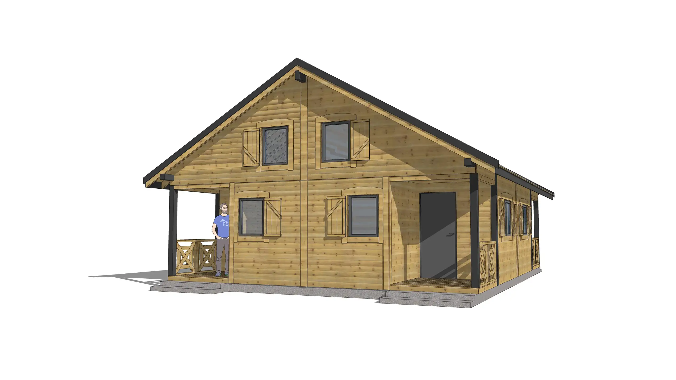 Domki na wynajem W1X4 – 80 m2 – 4 domki w 1