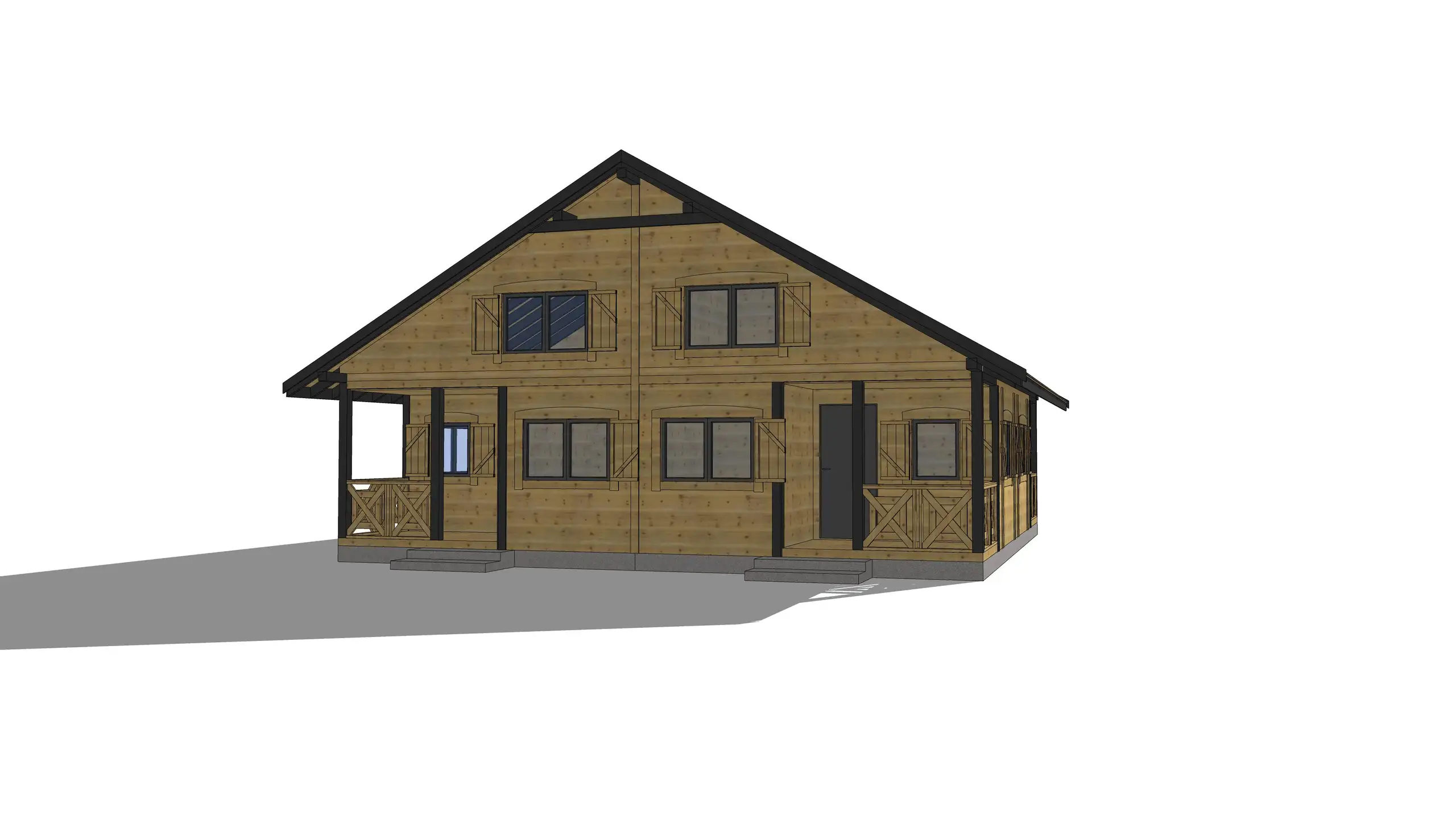 Domki na wynajem W2X4 – 100 m2 – 4 domki w 1