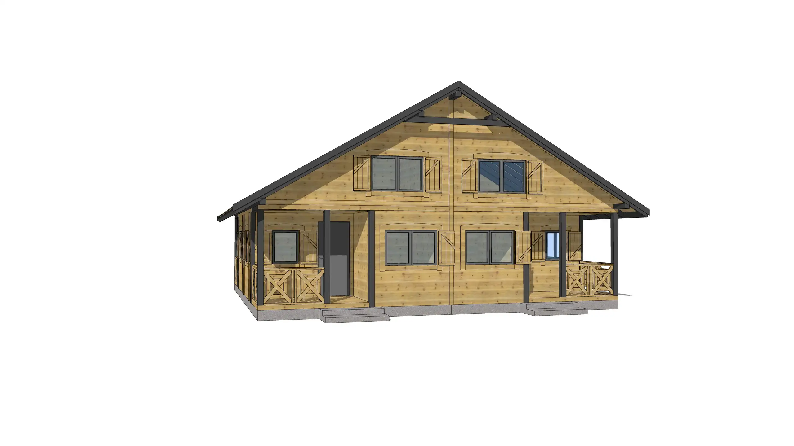 Domki na wynajem W2X4 – 100 m2 – 4 domki w 1