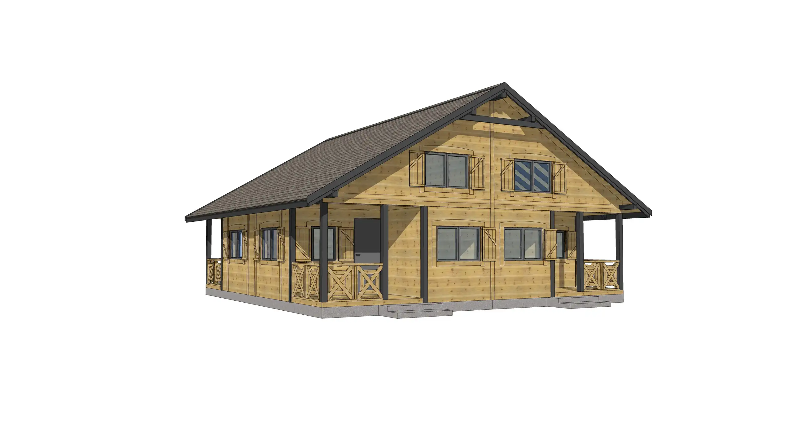 Domki na wynajem W2X4 – 100 m2 – 4 domki w 1