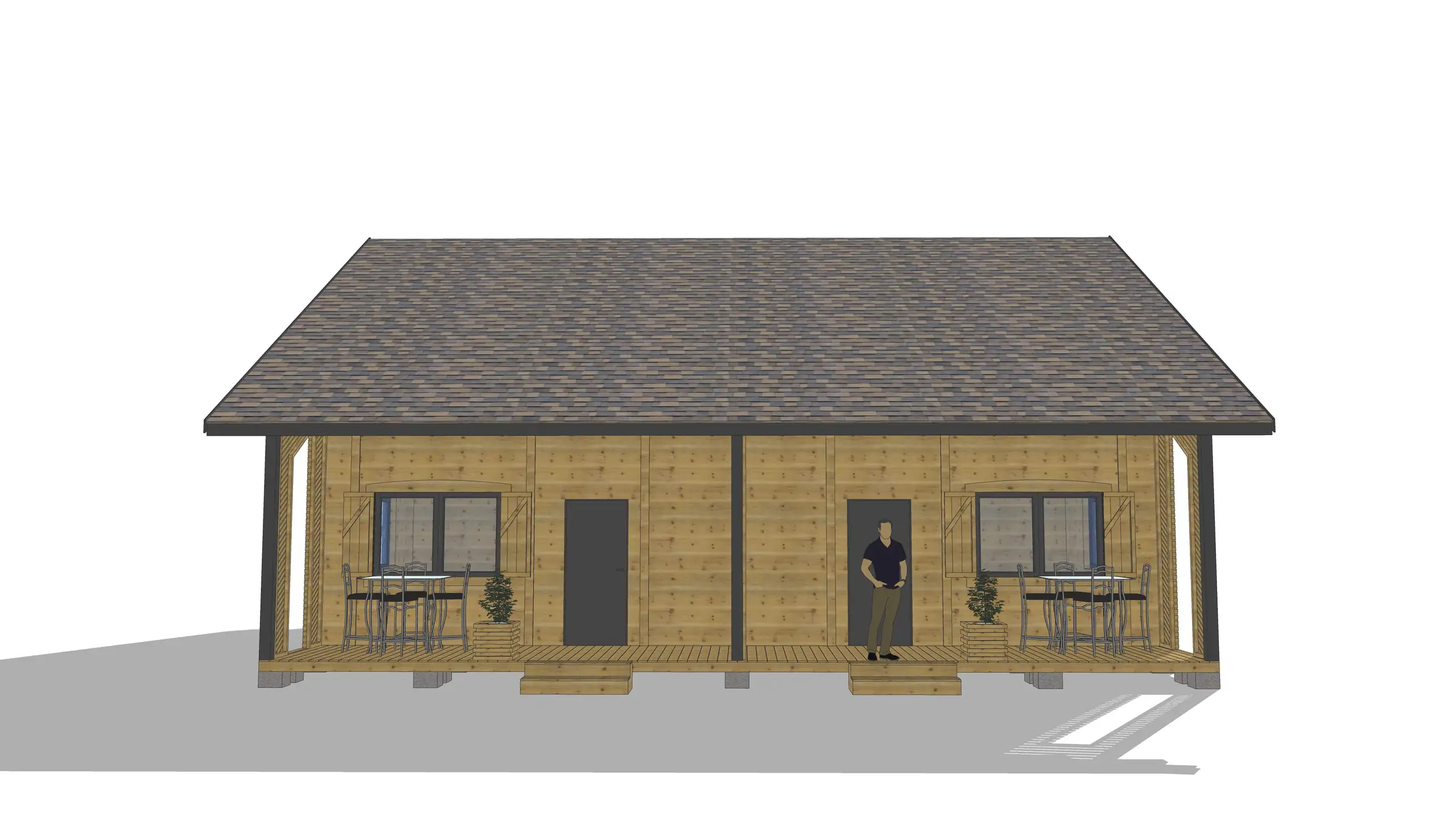 Kompleks domków pod wynajem J1X4 – 120 m2