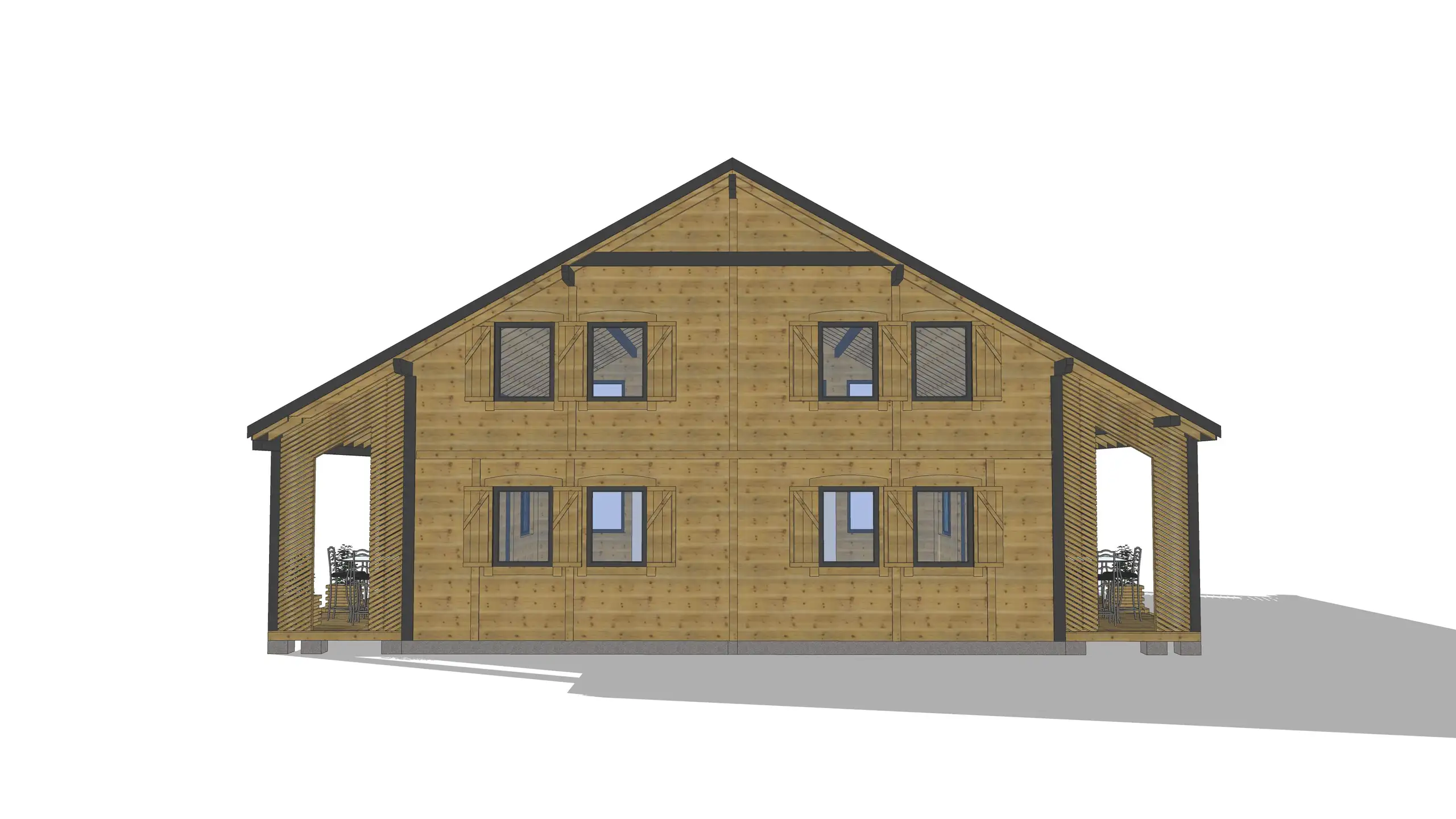 Kompleks domków pod wynajem J1X4 – 120 m2