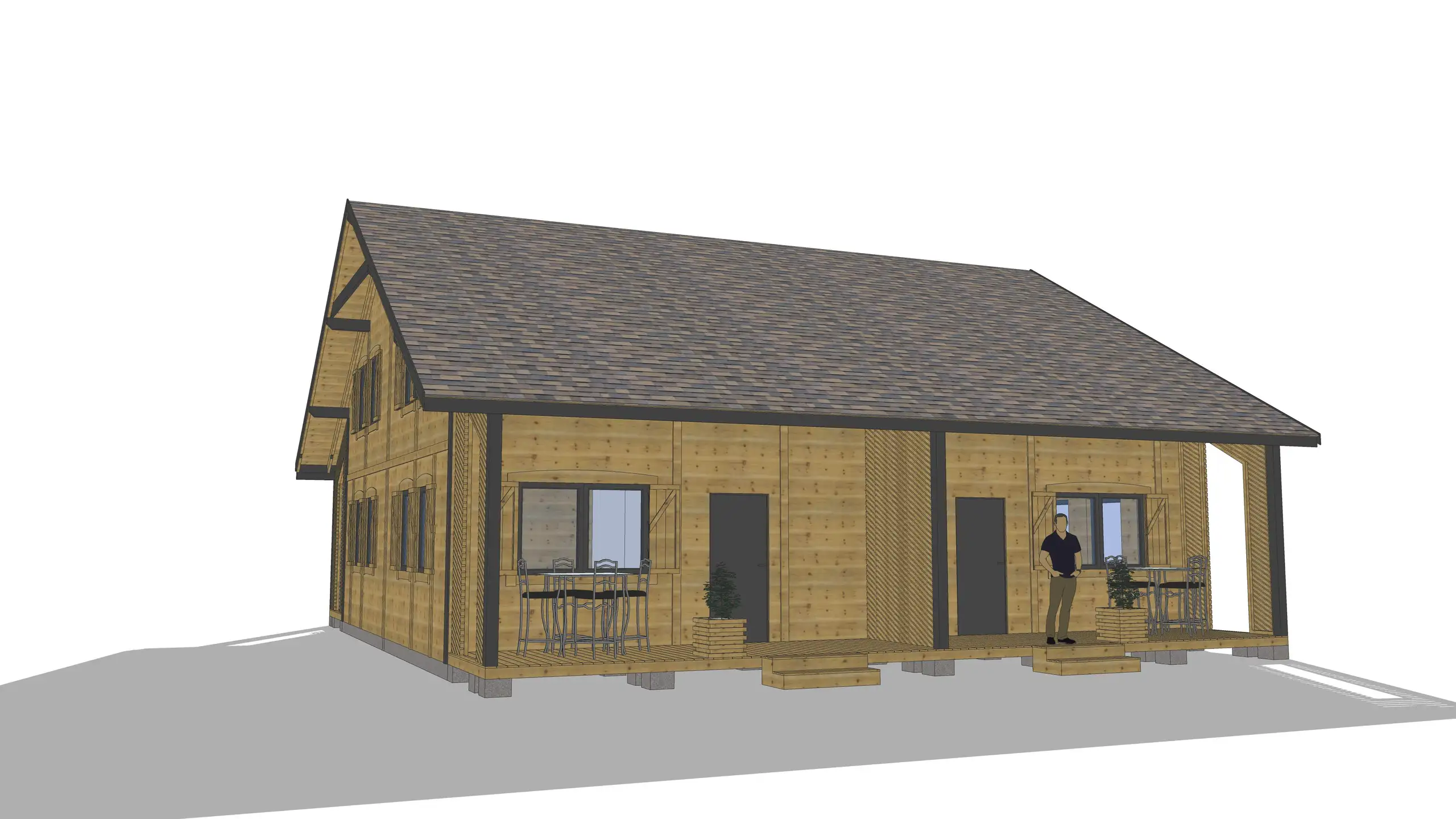 Kompleks domków pod wynajem J1X4 – 120 m2