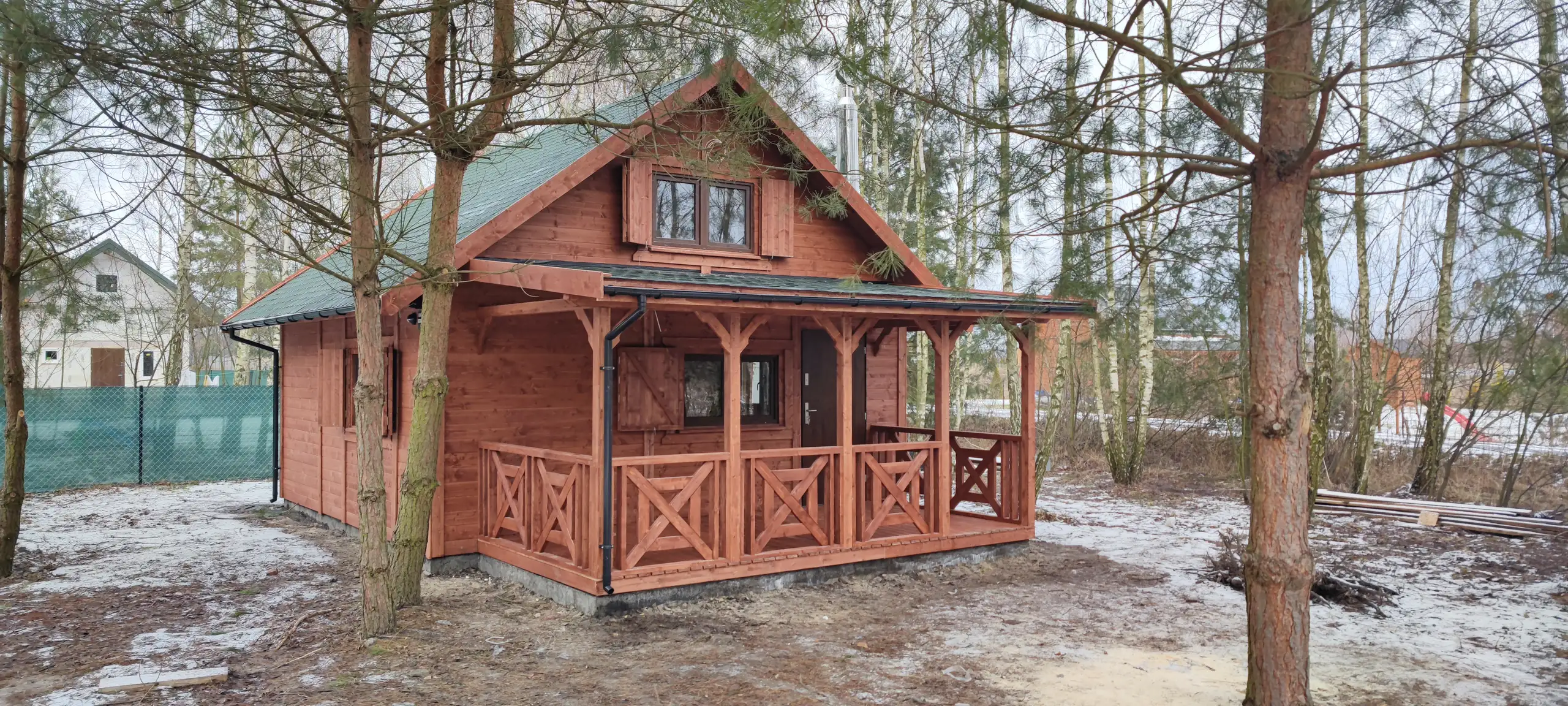 Domek Rekreacyjny z tarasem Marcel IV - 5,9 x 5,9m