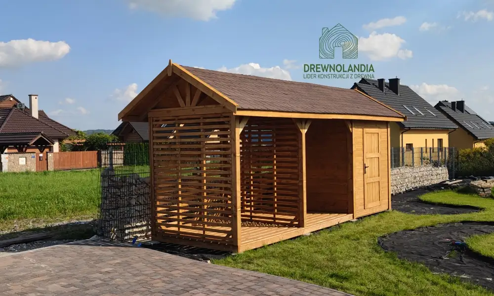 Wiata Wiktoria - 6x2m, drewutnia 