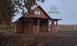 Domek drewniany Janusz 7m x 5m + taras 4,5m x 2m - zdjęcie 12