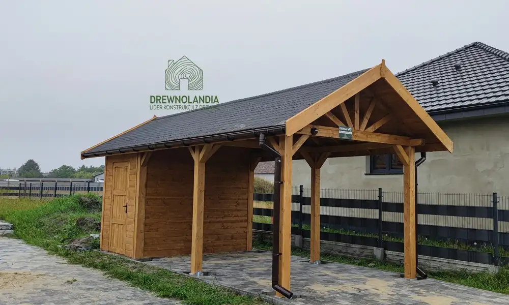 Wiata samochodowa Agnieszka 6x3 – Zadaszenie i schowek w jednym